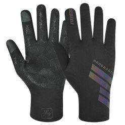 Rękawiczki do biegania Proskary dotykowe sportowe antypoślizgowe. Czarne rękawiczki dziecięce Proskary, z aplikacjami, z elastanu. Za 69.00 zł.