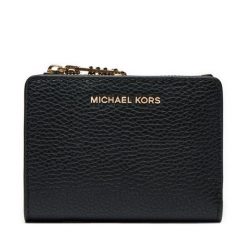 Portfel MICHAEL Michael Kors. Czarne portfele damskie MICHAEL Michael Kors, bez wzorów. Za 379.99 zł.