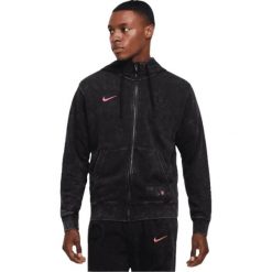 Męska Bluza Z Kapturem Chelsea FC Z Pełnym Zamkiem Błyskawicznym. Czarne bluzy męskie Nike, m, bez wzorów, z kapturem. Za 414.99 zł.