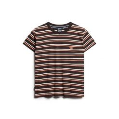 Dopasowana koszulka w paski damska Superdry Essential Logo. Brązowe t-shirty damskie Superdry., s, bez wzorów, z materiału, retro, bez kołnierzyka. Za 114.90 zł.
