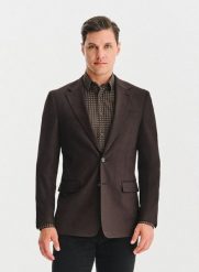 PAKO LORENTE – Brązowa marynarka męska. Brązowe marynarki męskie Pako Lorente, bez wzorów, z elastanu, casualowe. Za 549.99 zł.