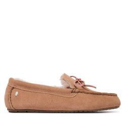 Kapcie EMU Australia. Brązowe kapcie damskie Emu Australia, bez wzorów. Za 429.99 zł.