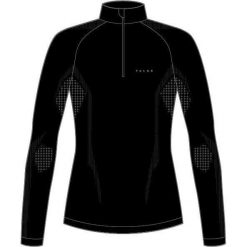 Damski podkoszulek z długim rękawem Falke Wool-Tech. Czarne bielizna termoaktywna damska Falke, bez wzorów, bez ramiączek, długie. Za 576.00 zł.
