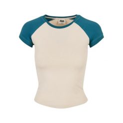 Damska Koszulka Z Krótkim Rękawem W Stylu Retro. Białe t-shirty damskie Urban Classics, s, bez wzorów, casualowe, bez kołnierzyka. Za 85.99 zł.