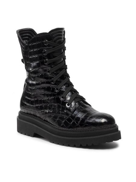 Rage Age Trapery RA-16-06-000414 Czarny. Czarne kozaki damskie Rage Age, z lakierowanej skóry. Za 399.99 zł.