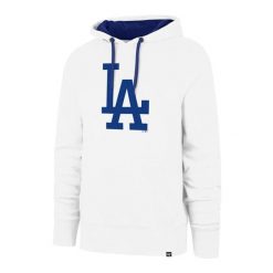 Bluza z kapturem Los Angeles Dodgers MLB. Białe bluzy męskie 47 Brand, m, bez wzorów, z materiału, z kapturem, na fitness i siłownię. Za 356.00 zł.