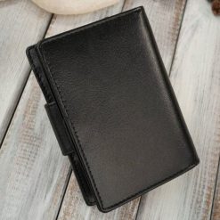 Paolo Peruzzi Portfel damski skórzany średni czarny z zabezpieczeniem RFID AL-04-BL. Czarne portfele damskie Paolo Peruzzi, bez wzorów. Za 110.43 zł.