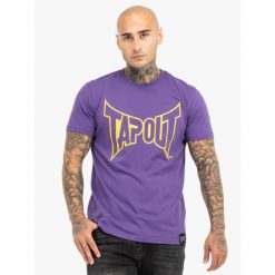 T-shirt o klasycznym kroju Tapout Basic. Fioletowe koszulki sportowe męskie TAPOUT, bez wzorów, z bawełny, bez kołnierzyka, bez ramiączek, do biegania. Za 121.50 zł.