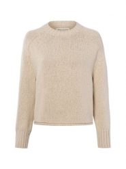 Marc O'Polo Sweter z dzianiny Kobiety beżowy, XXL. Brązowe swetry damskie Marc O'Polo, xxl, bez wzorów, z bawełny, bez kołnierzyka, bez ramiączek, bez kaptura. Za 549.95 zł.