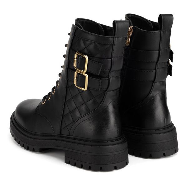 Trzewiki DeeZee. Czarne botki damskie DeeZee, bez obcasa, na płaskiej podeszwie, bez zapięcia. Za 179.99 zł.