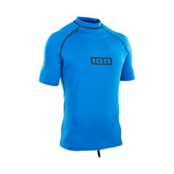 Koszulka surfingowa UV męska ION Promo Lycra SS. Niebieskie koszulki sportowe męskie ION, m, bez wzorów, z lycry, bez kołnierzyka, bez ramiączek. Za 139.99 zł.