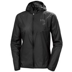 Kurtka damska Helly Hansen Trail Windbreaker. Czarne kurtki damskie Helly Hansen, na lato, xl, bez wzorów, z nylonu, bez kaptura, do biegania. Za 634.50 zł.