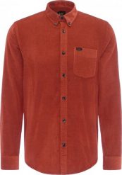 LEE BUTTON DOWN MĘSKA KOSZULA REGULAR RED OCHRE L880MROE 112123271. Brązowe koszule męskie Lee, l, bez wzorów, bez kołnierzyka, bez ramiączek. Za 129.99 zł.