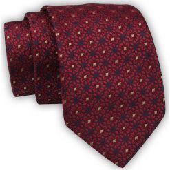 Krawat Alties (7 cm) - Wzór Geometryczny, Odcienie Czerwieni. Czerwone krawaty i muchy Alties, bez wzorów, z tkaniny, eleganckie. Za 49.00 zł.