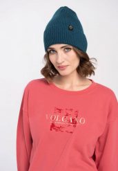 Zimowa czapka beanie H-CHILLI. Niebieskie czapki i kapelusze damskie Volcano, na jesień, bez wzorów, z dzianiny, klasyczne. Za 69.99 zł.