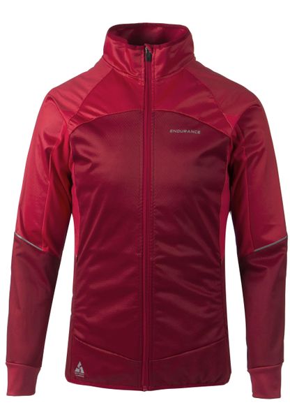 Kurtka do narciarstwa biegowego damska Endurance Rayna XCS. Czerwone kurtki damskie Endurance, bez wzorów, z materiału, bez kaptura, do biegania. Za 339.99 zł.