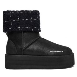 Śniegowce KARL LAGERFELD. Czarne śniegowce i trapery damskie KARL LAGERFELD. Za 779.99 zł.