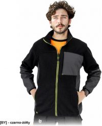 Reis - Bluza ochronna męska dzianina polarowa odblaski 100% poliester o gramaturze 280 g/m L. Brązowe bluzy męskie Reis, l, bez wzorów, z dzianiny, bez kaptura. Za 78.60 zł.