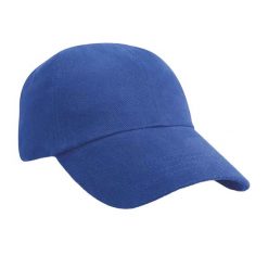 Szczotkowana Bawełniana Czapka Z Daszkiem O Niskim Profilu. Niebieskie czapki i kapelusze damskie RESULT HEADWEAR, bez wzorów, z bawełny. Za 37.99 zł.