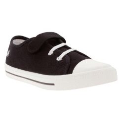 Trampki Dla Chłopca Mahis. Czarne trampki i tenisówki chłopięce MARTES ESSENTIALS, bez wzorów, z bawełny, bez zapięcia. Za 75.99 zł.
