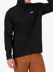 Bluza z kapturem Mons Royale Pivot Merino Long Sleeve Hood. Czarne bluzki z długim rękawem męskie Mons Royale, l, bez wzorów, z materiału, z kapturem. Za 456.49 zł.