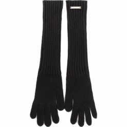 Rękawiczki Damskie TRUSSARDI JEANS - Gloves Rib Knitted 59Z00076 K299. Czarne rękawiczki damskie TRUSSARDI JEANS, z jeansu. Za 149.00 zł.
