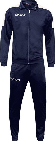 Givova Dres treningowy bluza + spodnie Tuta Revolution granatowo-biały TR033 0403 3XS. Białe bluzy męskie Givova, m, bez wzorów, z dresówki, bez kaptura. Za 147.95 zł.