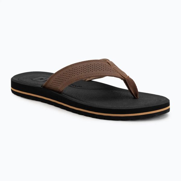 Japonki męskie Rip Curl Chiba Open Toe. Brązowe klapki męskie Rip Curl, z materiału. Za 129.99 zł.