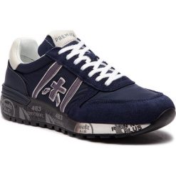 Sneakersy PREMIATA - Lander 3247 Granatowy. Niebieskie półbuty na co dzień męskie Premiata, z materiału, klasyczne, bez zapięcia. W wyprzedaży za 519.00 zł.
