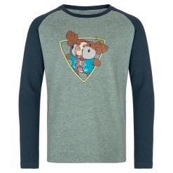 Chłopięca bawełniana koszulka z długim rękawem Kilpi SONIER-JB. Szare t-shirty dla chłopców Kilpi, bez wzorów, z bawełny, bez ramiączek. Za 70.90 zł.