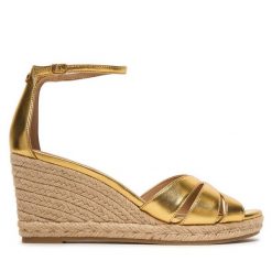 Espadryle LAUREN RALPH LAUREN. Żółte sandały damskie Lauren Ralph Lauren, bez wzorów, bez obcasa, bez zapięcia. Za 769.99 zł.
