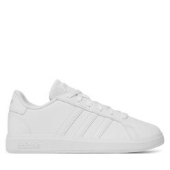 Sneakersy adidas. Białe półbuty dziewczęce Adidas, bez wzorów, bez zapięcia. Za 179.99 zł.