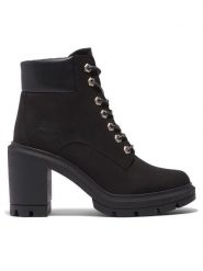 Timberland Trzewiki Allington Heights 6In TB0A5Y6C0151 Czarny. Czarne botki damskie Timberland, z nubiku, bez obcasa, na słupku, bez zapięcia. Za 579.99 zł.
