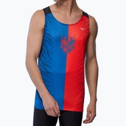 Koszulka do biegania męska Mizuno DryAeroFlow Graphic Tank. Koszulki sportowe męskie Mizuno, m, bez wzorów, z materiału, bez kołnierzyka, bez ramiączek, do biegania. Za 139.99 zł.