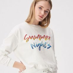 Bluza z kolorowym nadrukiem - Kremowy. Bluzy damskie Sinsay. Za 39.99 zł.