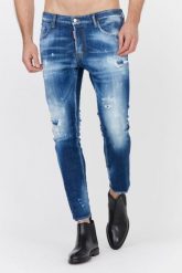 DSQUARED2 Niebieskie jeansy męskie Skater jean, Rozmiar 52. Niebieskie jeansy męskie Dsquared2. W wyprzedaży za 1,599.99 zł.
