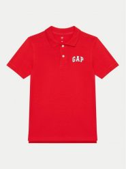 Gap Polo 559938 Czerwony Regular Fit. Czerwone t-shirty dla chłopców GAP, bez wzorów, z bawełny, bez ramiączek. Za 59.99 zł.