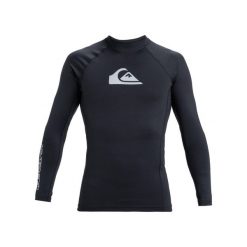 Koszulka surfingowa z długim rękawem UPF 50 dla Mężczyzn EVERYDAY Czarny. Niebieskie bluzki z długim rękawem męskie Quiksilver, m, bez wzorów, z elastanu, bez kołnierzyka. Za 159.99 zł.