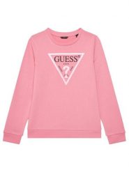 Guess Bluza J74Q10 KAUG0 Różowy Regular Fit. Czerwone bluzy dla dziewczynek Guess, z aplikacjami, z bawełny, bez ramiączek, bez kaptura. Za 99.99 zł.