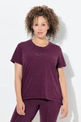 Damskie Koszulka styl vintage klasyczna okrągły dekolt krótki rękaw. Czerwone koszulki sportowe damskie Ulla Popken, plus size, bez wzorów, z bawełny, bez kołnierzyka, bez ramiączek. Za 199.99 zł.