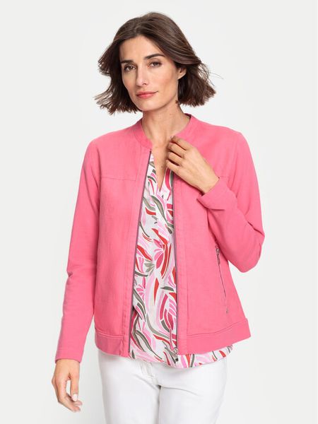 Olsen Bluza 11201572 Różowy Regular Fit. Czerwone bluzy damskie Olsen, bez wzorów, z bawełny, bez kaptura. Za 449.99 zł.