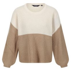 Sweter Damski Dzianinowa Kamaria. Białe swetry damskie Regatta, xl, bez wzorów, z dzianiny, sportowe, bez kołnierzyka, bez ramiączek, bez kaptura. Za 87.99 zł.