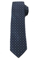 Elegancki Krawat Męski w Drobny Wzór - 6 cm - Angelo di Monti- Stonowany, Granatowy. Niebieskie krawaty i muchy Angelo di Monti, bez wzorów, eleganckie. Za 45.00 zł.