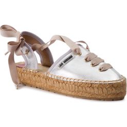 Espadryle LOVE MOSCHINO - JA10213G07JC0902 Argento. Szare klapki damskie Love Moschino, bez wzorów, z materiału, bez obcasa. W wyprzedaży za 409.00 zł.