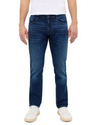 Męskie Spodnie Jeansowe Mustang Style Oregon Slim Denim Blue 1015502 5000 983. Niebieskie spodnie materiałowe męskie Mustang, l, bez wzorów, z denimu. Za 219.99 zł.