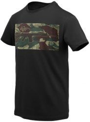 Helikon-Tex T-Shirt FN FAL - Black/Rhodesian Camo. Czarne t-shirty męskie HELIKON-TEX, m, bez wzorów, bez kołnierzyka. Za 92.25 zł.