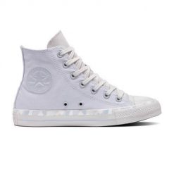 Buty do chodzenia damskie Converse Chuck Taylor All Star Marbled. Białe obuwie sportowe damskie Converse, bez wzorów, z materiału, trekkingowe. Za 587.25 zł.