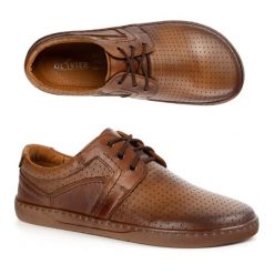 Olivier Barefoot Męskie buty skórzane sznurowane minimalistyczne 115KZ perforowane brązowe. Brązowe półbuty na co dzień męskie ze skóry, klasyczne, bez zapięcia. Za 392.97 zł.