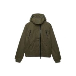 Kurtka przeciwwiatrowa z kapturem z mikrofibry Superdry Arctic. Zielone kurtki męskie Superdry., l, bez wzorów, z materiału, trekkingowe. Za 518.35 zł.