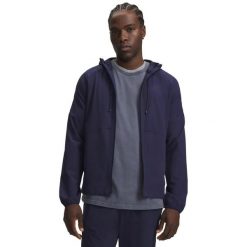 Kurtka męska Under Armour UA Vibe Woven Jacket 6003001. Czarne kurtki męskie Under Armour, l, bez wzorów, z elastanu, do biegania. Za 370.60 zł.